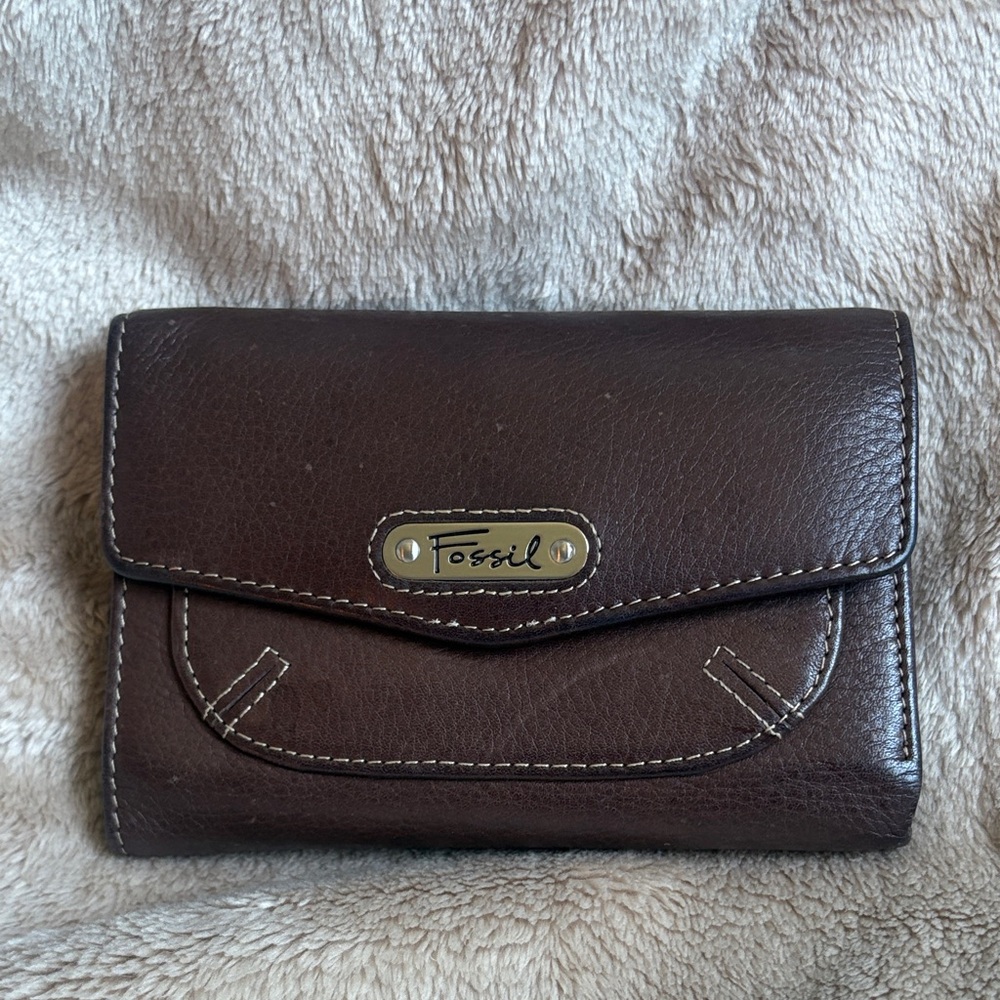 Fossil Dark Brown Leather Wallet